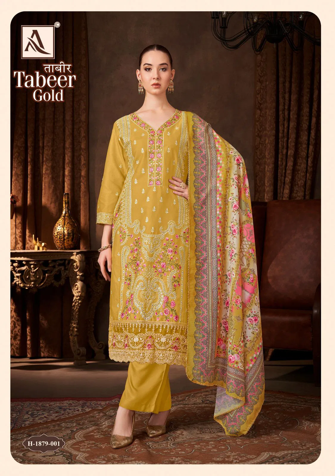 Tabeer Gold By Alok Suit Jam Cotton Dress Material Exporters In India